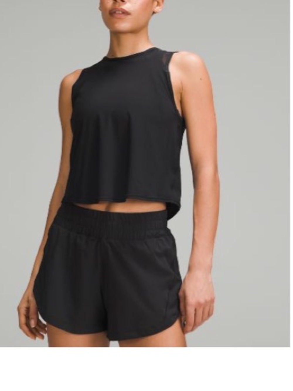lululemon athletica Black Sculpt Cropped Tank Top